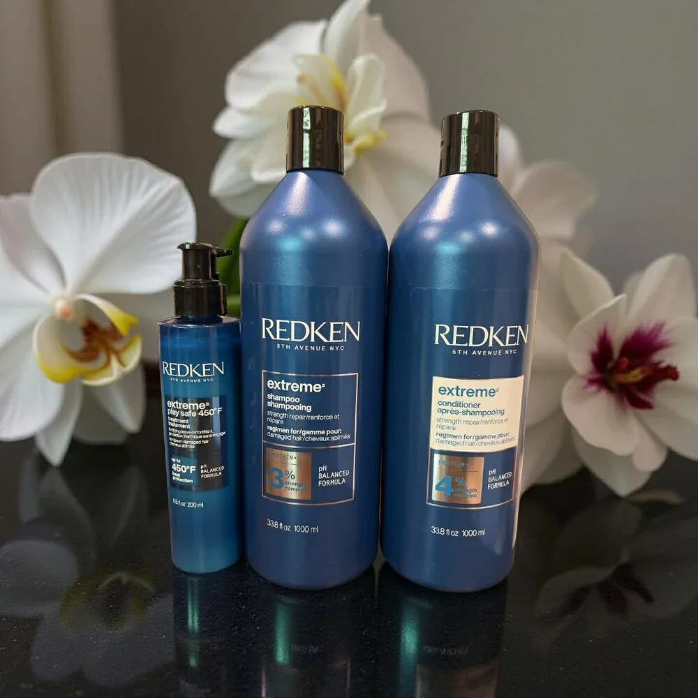 Redken Extreme Dry Damage Hair Shampoo Conditioner 33.8 oz Extreme Play Safe 450